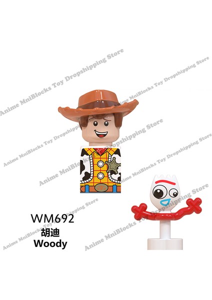 WM6060 Disney Filmleri Oyuncak Hikayesi Buzz Lightyear Woody Jessie Anime Tuğla Mini Aksiyon Oyuncak Figürler Çocuklar Için Blokları Birleştirin Hediyeler (Yurt Dışından)