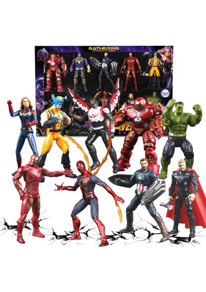 Marvel Avengers Demir Adam Aksiyon Figürü Oyuncakları Thanos Kaptan Amerika Thor Örümcek Adam Siyah Panter Model Oyuncaklar Çocuklar Için (Yurt Dışından)