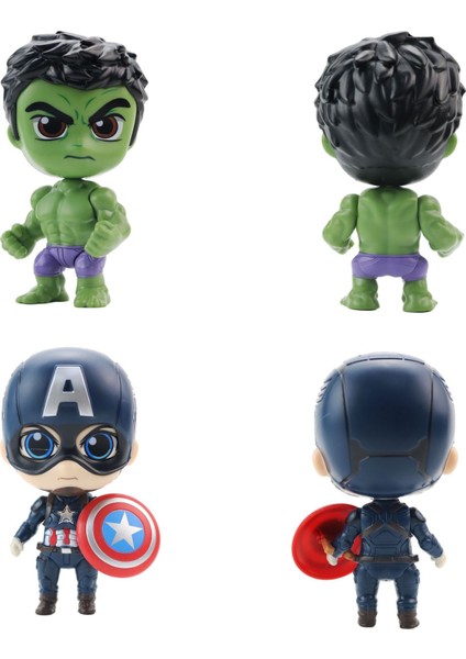Disney Marvel Şekil Gasha Anime Süper Kahramanlar Örümcek Adam Kaptan Amerika Demir Adam Hulk Thor Süper Kahraman Montaj Aksiyon Figürü Oyuncakları (Yurt Dışından)