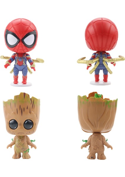 Disney Marvel Şekil Gasha Anime Süper Kahramanlar Örümcek Adam Kaptan Amerika Demir Adam Hulk Thor Süper Kahraman Montaj Aksiyon Figürü Oyuncakları (Yurt Dışından)