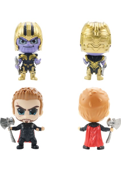 Disney Marvel Şekil Gasha Anime Süper Kahramanlar Örümcek Adam Kaptan Amerika Demir Adam Hulk Thor Süper Kahraman Montaj Aksiyon Figürü Oyuncakları (Yurt Dışından)