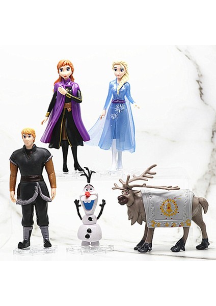 Disney Dondurulmuş 2 Elsa Anna Olaf Figürleri Modeli Prenses Elza Kız Bebek Oyuncak Seti Tercih Edilen Çocuk Doğum Günü Hediyesi (Yurt Dışından)