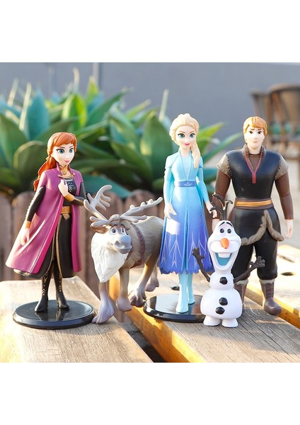 Disney Dondurulmuş 2 Elsa Anna Olaf Figürleri Modeli Prenses Elza Kız Bebek Oyuncak Seti Tercih Edilen Çocuk Doğum Günü Hediyesi (Yurt Dışından)