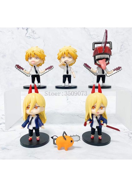 10 cm Testere Adam Anime Figürü #1560 Denji #1580 Güç Aksiyon Figürü Testere Adam Denj/güç Heykelcik Rastgele 1 Adet (Yurt Dışından) fiyatları