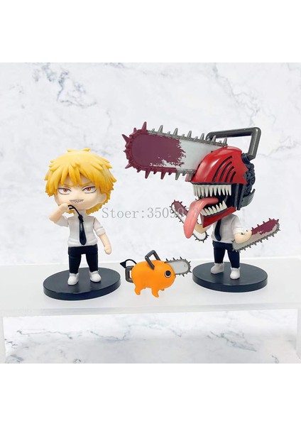 10 cm Testere Adam Anime Figürü #1560 Denji #1580 Güç Aksiyon Figürü Testere Adam Denj/güç Heykelcik Rastgele 1 Adet (Yurt Dışından) modelleri