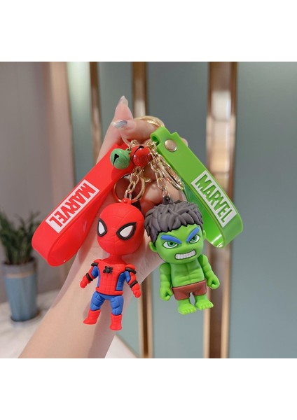 Marvel Kawaii Örümcek Adam Demir Adam Anime Figürü Aksiyon Figürü Araba Anahtarlık Sırt Çantası Kolye Dekor Karikatür Anahtarlık Çocuk Oyuncak Hediye (Yurt Dışından)