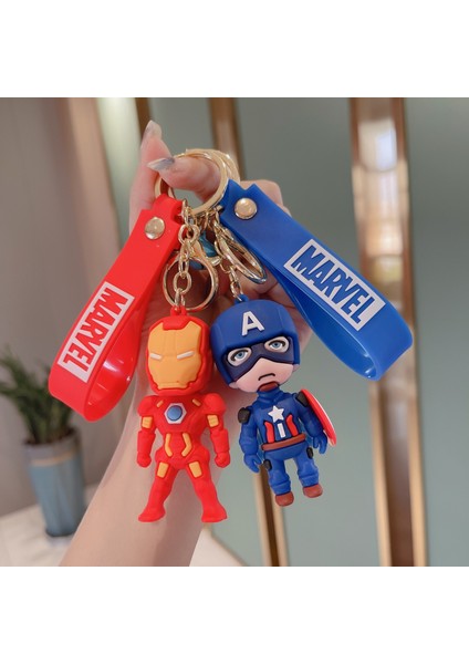 Marvel Kawaii Örümcek Adam Demir Adam Anime Figürü Aksiyon Figürü Araba Anahtarlık Sırt Çantası Kolye Dekor Karikatür Anahtarlık Çocuk Oyuncak Hediye (Yurt Dışından)