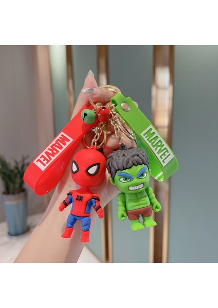 Marvel Kawaii Örümcek Adam Demir Adam Anime Figürü Aksiyon Figürü Araba Anahtarlık Sırt Çantası Kolye Dekor Karikatür Anahtarlık Çocuk Oyuncak Hediye (Yurt Dışından)
