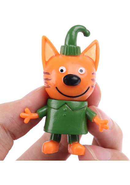 5x Üç Küçük Yavru Kedi Aksiyon Figürü Oyuncakları Rus Karikatür Anime Mini Mutlu Kediler Dere (Yurt Dışından)