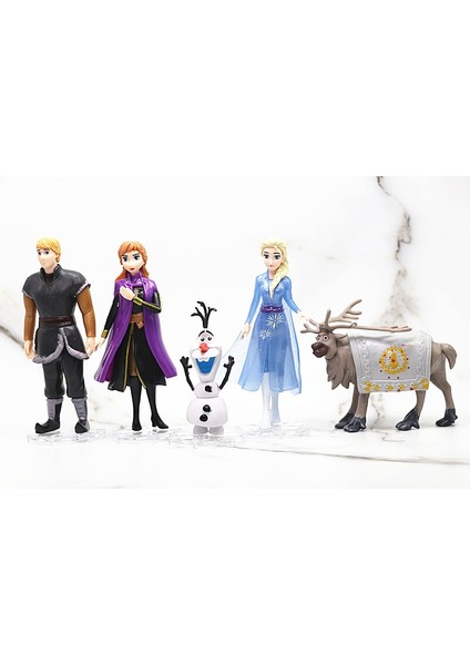 Disney Dondurulmuş 2 Elsa Anna Olaf Figürleri Modeli Prenses Elza Kız Bebek Oyuncak Seti Tercih Edilen Çocuk Doğum Günü Hediyesi (Yurt Dışından)
