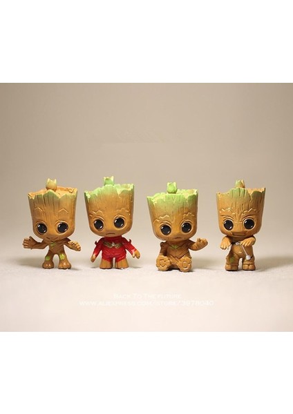 Disney Avengers 3 Groot 4 Adet/takım 5 cm Aksiyon Figürü Anime Mini Dekorasyon Pvc Koleksiyonu Heykelcik Oyuncak Modeli Çocuklar Için (Yurt Dışından)