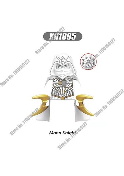 Süper Kahraman XH1895 Ay Şövalye Mini Aksiyon Figürleri Blok Oyuncaklar Dıy Comics Marc Spector Modeli Tuğla Aksesuarları Çocuk Oyuncak Hediyeler (Yurt Dışından)