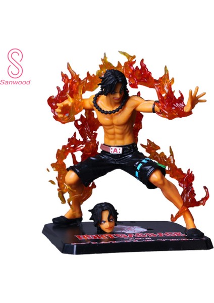 Ace Modeli Anime Tek Parça Aksiyon Figürü Değiştirilebilir Kafa Pvc Karikatür Minyatür Koleksiyon Çocuklar Için (Yurt Dışından)