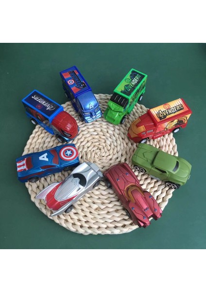 Marvel Çocuk Oyuncağı Parti Kek Dekorasyon Araba Avengers Demir Adam Thor Örümcek Adam Aksiyon Figürleri Yarış Modeli Çocuk Boys Hediye (Yurt Dışından)