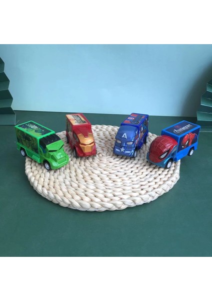 Marvel Çocuk Oyuncağı Parti Kek Dekorasyon Araba Avengers Demir Adam Thor Örümcek Adam Aksiyon Figürleri Yarış Modeli Çocuk Boys Hediye (Yurt Dışından)