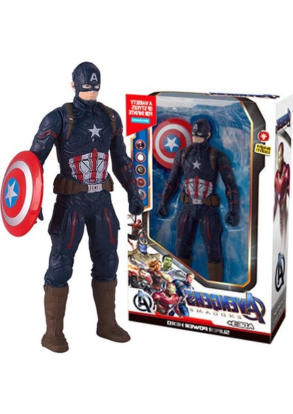 Marvel Avengers Oyuncaklar Işık Döndür Amerika Kaptan Hulk Ironman Aksiyon Şekilli Kalıp Koleksiyonu Çocuklar Brinquedos Hediye (Yurt Dışından)