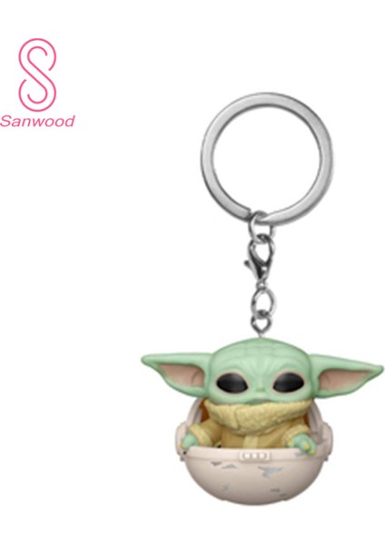 Bebek Yoda Kolye Zarif Mandaloryalı Bebek Yoda Sevimli Aksiyon Figürü Anahtarlık (Yurt Dışından)