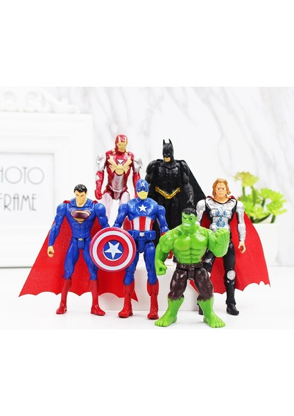 6 Adet/takım 9-10 cm Marvel Avengers Süper Kahraman Infinity Savaş Demir Adam Amerikan Kaptan Thor Süper Kahramanlar Rakamlar Oyuncaklar (Yurt Dışından)