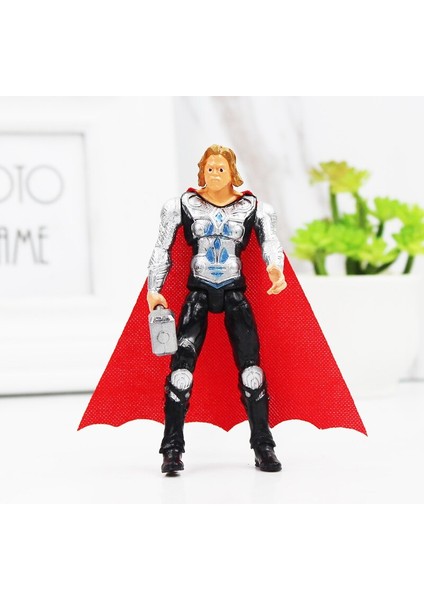 6 Adet/takım 9-10 cm Marvel Avengers Süper Kahraman Infinity Savaş Demir Adam Amerikan Kaptan Thor Süper Kahramanlar Rakamlar Oyuncaklar (Yurt Dışından)