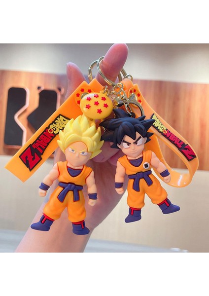 Anime Dragon Toplu Anahtarlık Moda Takı Son Goku Vegeta Piccolo Aksiyon Figürleri 8 cm Pvc Anahtarlık Erkekler Kadınlar Için Çanta Kolye (Yurt Dışından)
