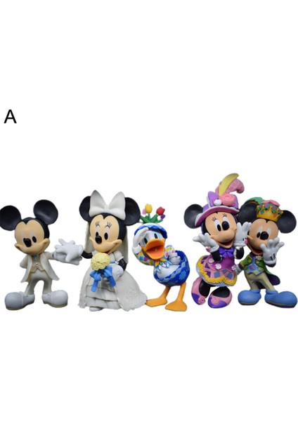 5/2 Adet Karikatür Heykelcik Sevimli Kek Dekor Pvc Mickey Mouse Donald Duck Karakter Anime Figürü Koleksiyonu Malzemeleri (Yurt Dışından)