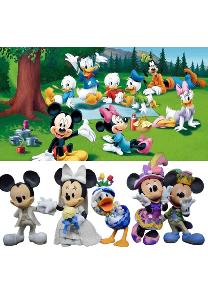 5/2 Adet Karikatür Heykelcik Sevimli Kek Dekor Pvc Mickey Mouse Donald Duck Karakter Anime Figürü Koleksiyonu Malzemeleri (Yurt Dışından) fırsatları