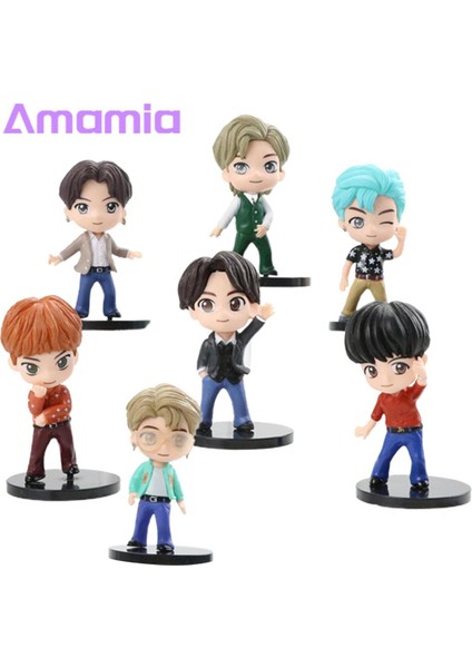 Amamia Bts Figürleri Geniş Uygulama Premium Kek Toppers Aksiyon Figürü Oyuncakları (Yurt Dışından)