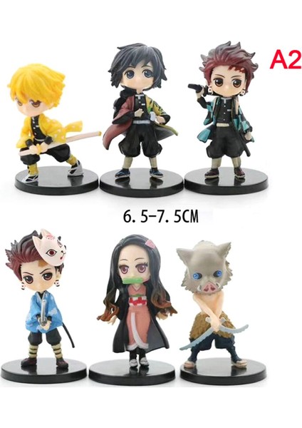 6 Adet/takım Anime Iblis Avcısı Kimetsu Hiçbir Yaiba Şekil Q Posket Şekil Oyuncaklar 6 cm (Yurt Dışından)