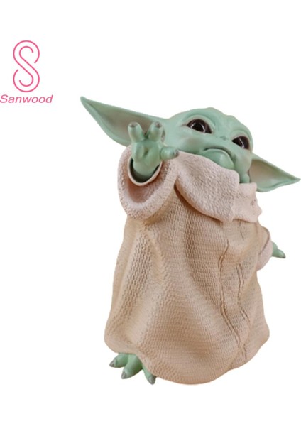 Karikatür Star Wars Mandalorian Koleksiyon Bebek Yoda Figürü Masa Dekoru Süsleme (Yurt Dışından)