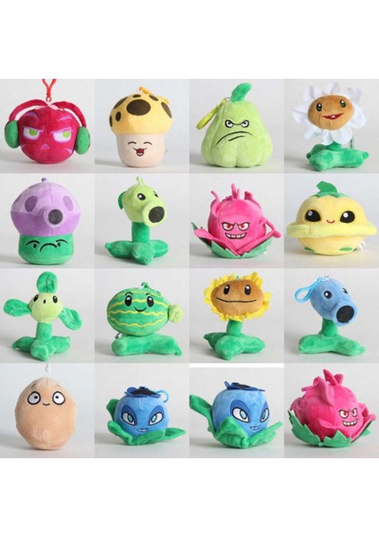 1 Adet 10-18CM Bitkiler Vs Zombiler Peluş Oyuncak Pvz Bitkiler Ayçiçeği Bezelye Atıcı Yumuşak Doldurulmuş Oyuncak Bebek Anahtarlık Çocuklar Çocuklar Için Hediyeler (Yurt Dışından)