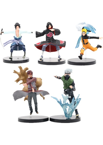 Adet/takım 9 cm Naruto Serisi Koleksiyon Süs Doğum Günü Hediyesi Tatil Hediyesi, Naruto Sasuke Kakashi Gaara (Yurt Dışından) modelleri