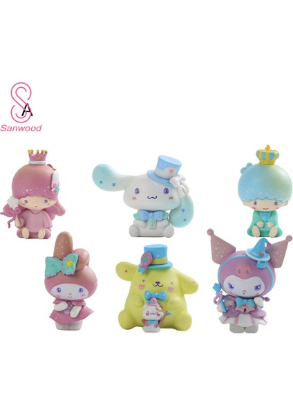 Adet Aksiyon Heykelcik Güzel Yüksek Simüle Pvc My Melody Kuromi Anime Cinnamoroll Tavşan Kitty Heykelcik Koleksiyonu Için (Yurt Dışından)