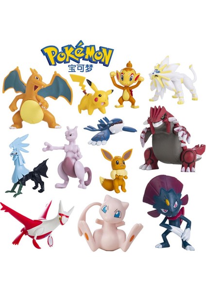 Pokemon Figürleri Karikatür Film Anime Figürü Mewtwo Charizard Latios Gengar Cep Canavar Aksiyon Oyuncak Modeli Çocuk Hediyeler (Yurt Dışından)