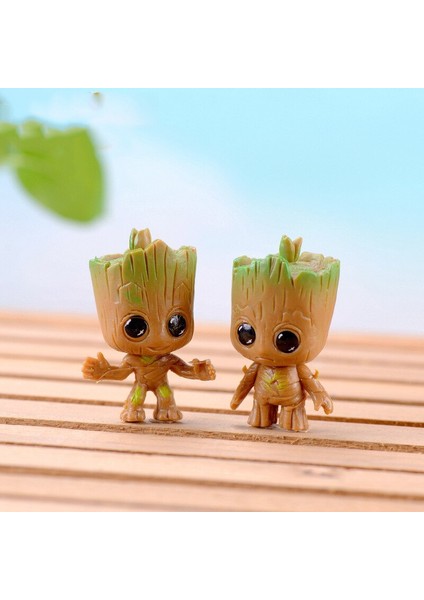 4 Adet/takım Marvel Anime Figürleri Galaxy Guardians Marvel Legends Avengers Aksiyon Figürü Mini Ağaç Adam Modeli Bebek Çocuk Oyuncakları (Yurt Dışından)