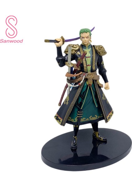 Tek Parça Çin Giydirme Karikatür Zanaat Diorama Koleksiyon Hediye Masa Süsleme, Luffy Roronoa Zoro (Yurt Dışından)