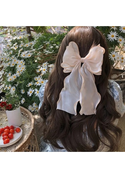 Kore Bahar Yeni Metal Şifon Büyük Yay Bahar Klip Tatil Partisi Zarif Saç Tokası Kadın Yaratıcı Moda Saç Aksesuarları (Yurt Dışından) fiyatları