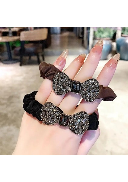 Elmas Kristal Yay Elastik Saç Bağları Kadınlar Için Moda Parlak Kafa Bandı At Kuyruğu Saç Halat Saç Aksesuarları Kadınlar Kızlar Için (Yurt Dışından) fiyatları