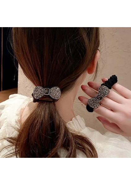 Elmas Kristal Yay Elastik Saç Bağları Kadınlar Için Moda Parlak Kafa Bandı At Kuyruğu Saç Halat Saç Aksesuarları Kadınlar Kızlar Için (Yurt Dışından) modelleri