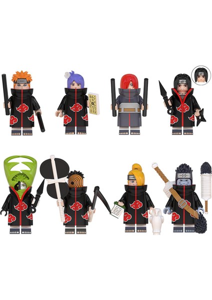 8 Adet Minifigures Naruto Comic Koleksiyonluk Yapı Taşları Oyuncaklar Çocuklar Için (Yurt Dışından)