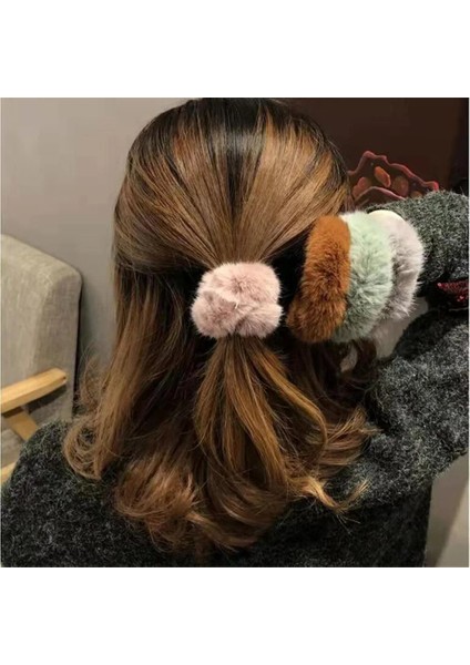 Peluş Kalın Bağırsak Saç Halkası Yüksek Elastik Fit Şeker Renk Moda Aksesuarları Kalın Bağırsak Saç Halkası Yumuşak Kumaş Sıcak (Yurt Dışından) modelleri
