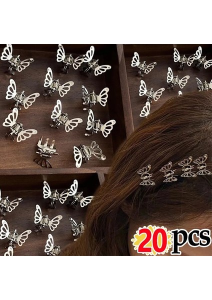 1/20 Adet Metal Delikli Kelebek Firkete Kore Sevimli Mini Saç Pençe Kız Çocuk Moda Öğrenci Çocuk Şapkalar Y2K Aksesuarları (Yurt Dışından)