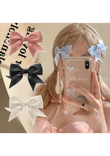 Jk Kızlar Için 2 Adet Saten Yay Saç Klipleri Kawii Tokalarım Sevimli Saç Aksesuarları Çocuklar Siyah Beyaz Kurdele Kadın Tokalar Toka Sıcak (Yurt Dışından) fiyatları