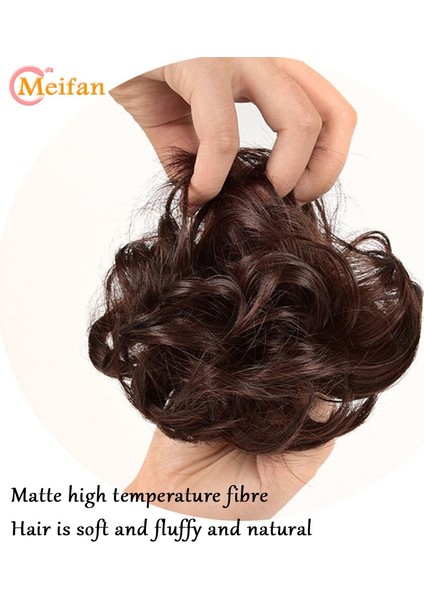 Meıfan Sentetik Pençe Chignon Kadın Kıvırcık Dağınık Kıvırcık Kabarık Saç Topuz Klip At Kuyruğu Uzantıları Doğal Yanlış Hairpieces (Yurt Dışından) fırsatları