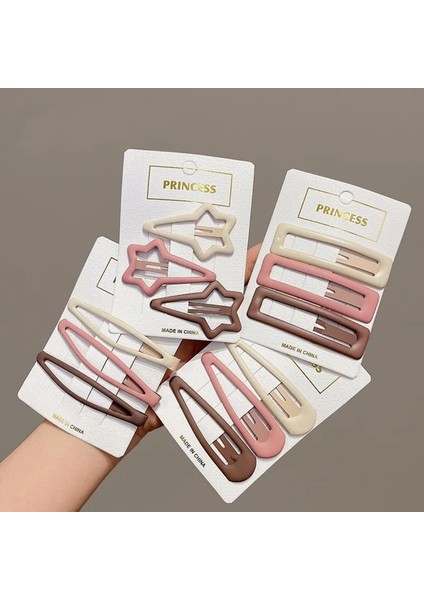 Adet/takım Kadın Yıldız Tokalar Saç Klipleri Kız Moda Kahve Geometrik Yıldız Süs Saç Klipleri Tatlı Kadın Saç Aksesuarları (Yurt Dışından) fiyatları