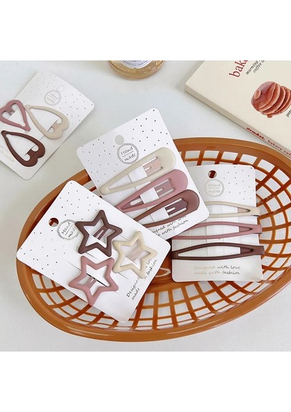 Adet/takım Kadın Yıldız Tokalar Saç Klipleri Kız Moda Kahve Geometrik Yıldız Süs Saç Klipleri Tatlı Kadın Saç Aksesuarları (Yurt Dışından) modelleri