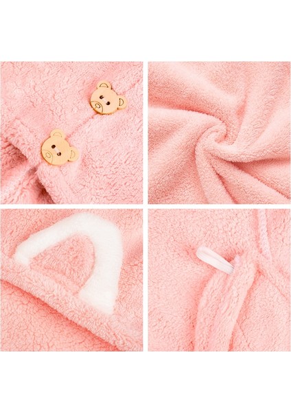 Kedi Kulaklı Saç Kurutma Havlusu Sarımı, Mikrofiber Saç Havlusu Kadın ve Çocuk Kızları Için Çabuk Kuruyan Saçlar, Banyo Duşu Kuru Kafa Türban (Yurt Dışından) fırsatları