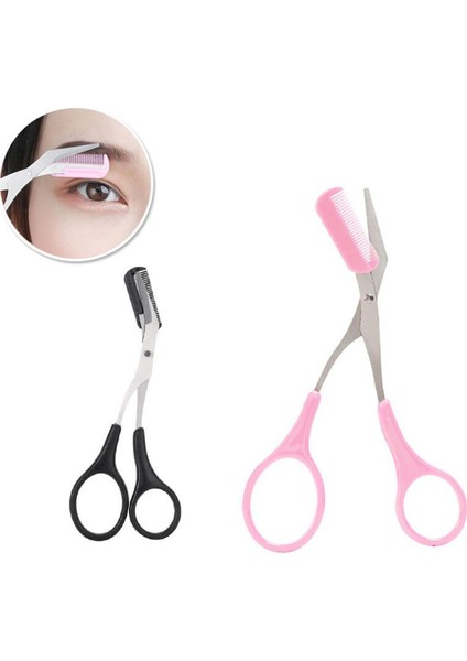 Adet Kaş Düzeltici Makas Tarak Kirpik Saç Makas Paslanmaz Çelik Kaş Jilet Bakım Kaş Düzeltici (Yurt Dışından)