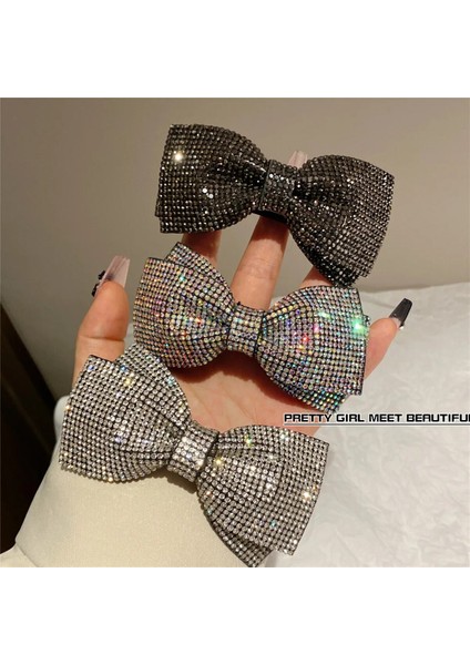 Köpüklü Elmas Yay Düğüm Tokalar Rhinestone Parlak Kelebek Saç Klipleri Parti Takı Saç Aksesuarları (Yurt Dışından) modelleri