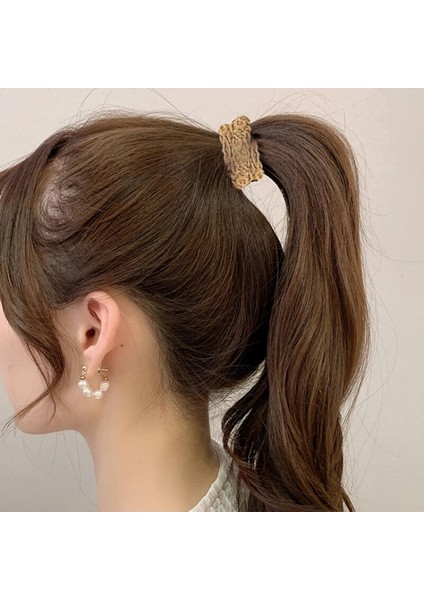 Kadın Kalın Elastik Bantlar Kumaş Top Kafa Bandı Yüksek At Kuyruğu Saç Bağları Katı Kore Yeni Şapkalar Kızlar Saç Aksesuarları (Yurt Dışından) fiyatları