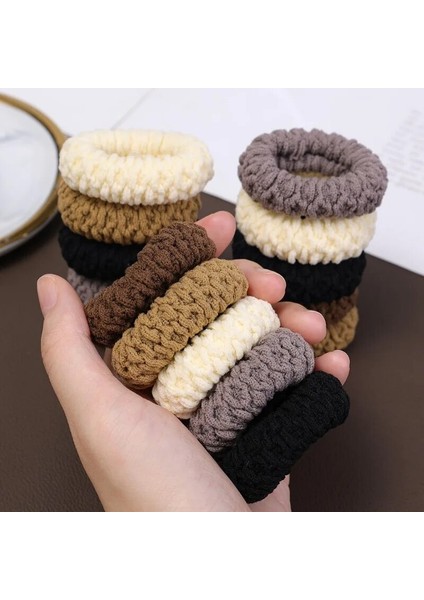 Kadın Kalın Elastik Bantlar Kumaş Top Kafa Bandı Yüksek At Kuyruğu Saç Bağları Katı Kore Yeni Şapkalar Kızlar Saç Aksesuarları (Yurt Dışından) fırsatları